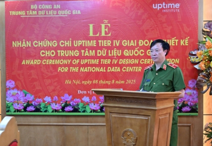 TRUNG TÂM DỮ LIỆU QUỐC GIA NHẬN CHỨNG CHỈ QUỐC TẾ CẤP ĐỘ 4 CHO GIAI ĐOẠN THIẾT KẾ